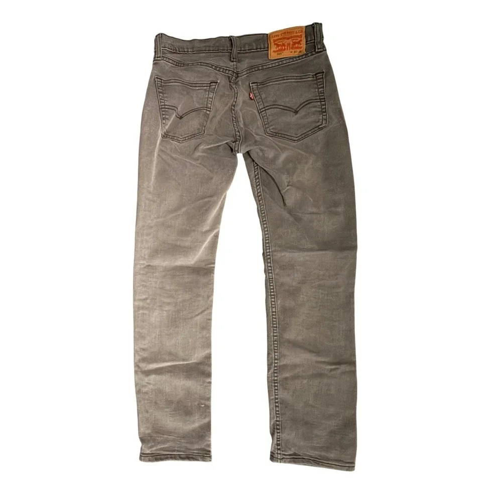 Levi's 511 Slim Fit Jeans Mens 31x32 Gray Red Tab Stretch Denim